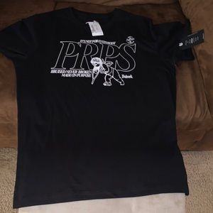 PRPS, Bruised never broken made on purpose black and white shirt
